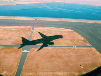 航空摄影的轮廓飞机
